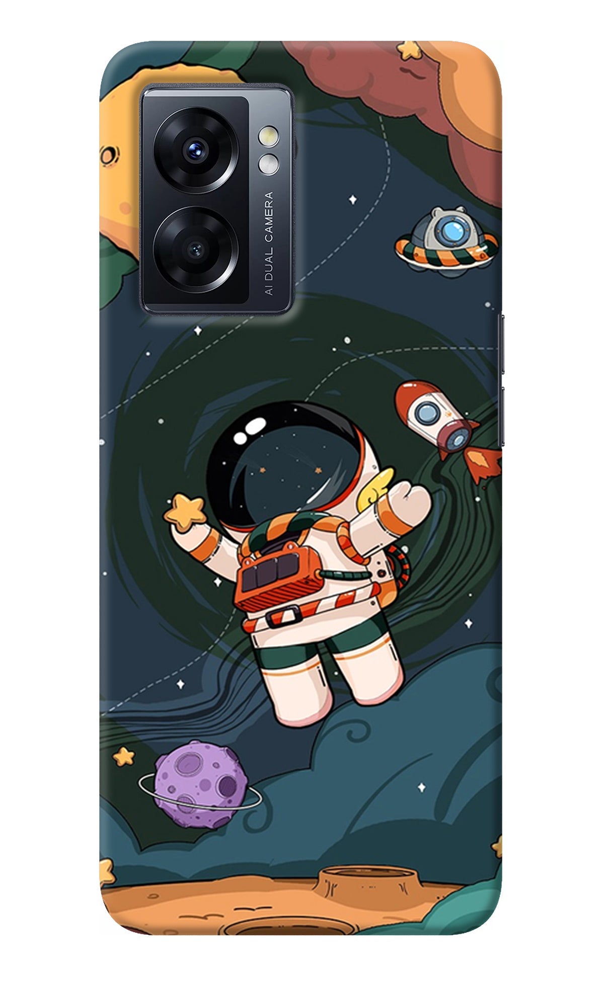 Cartoon Astronaut Case for Oppo K10 5G