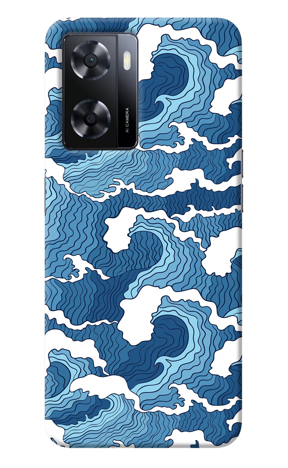 Blue Waves Oppo A57 2022 Back Cover