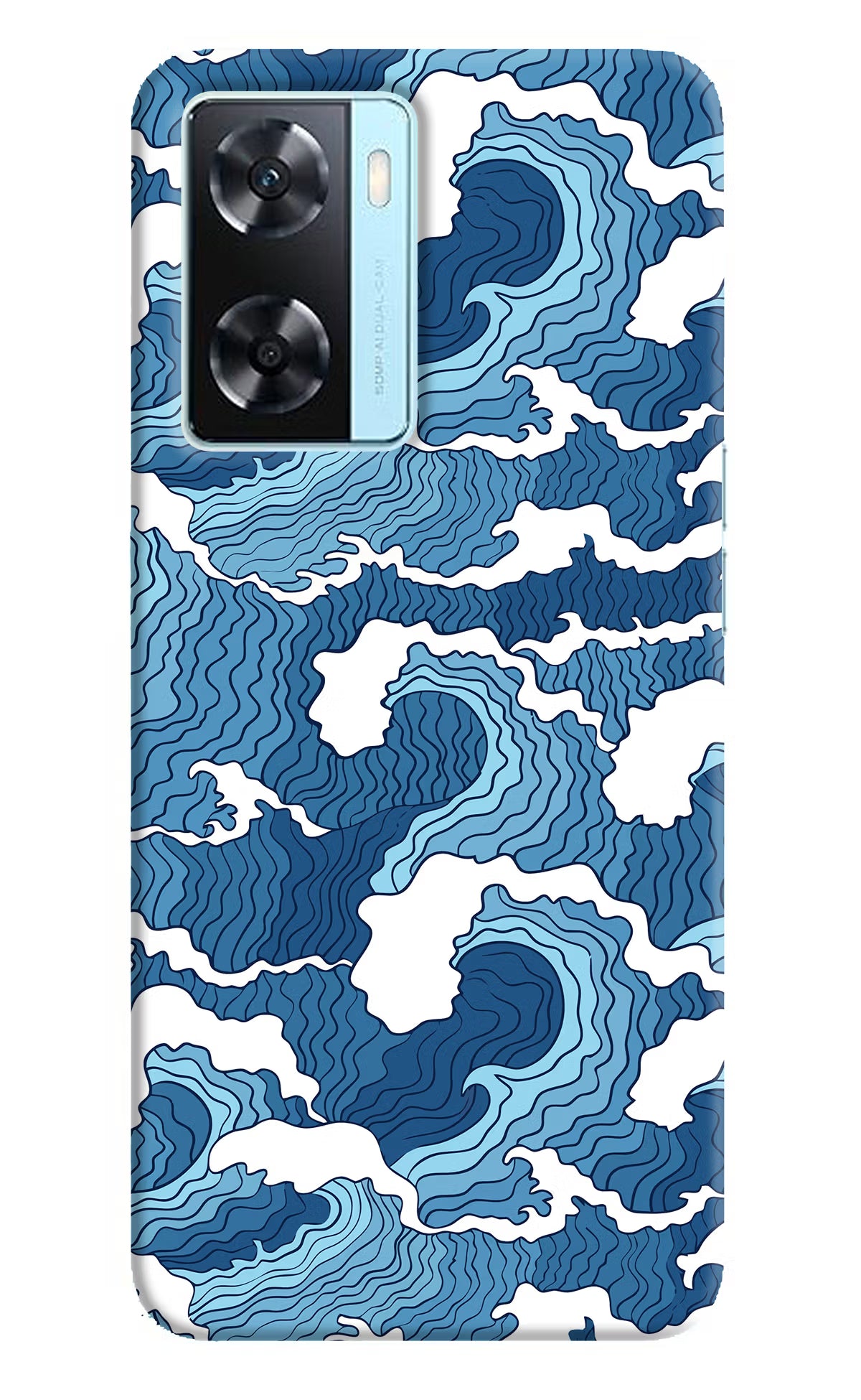 Blue Waves Case for Oppo A77 2022