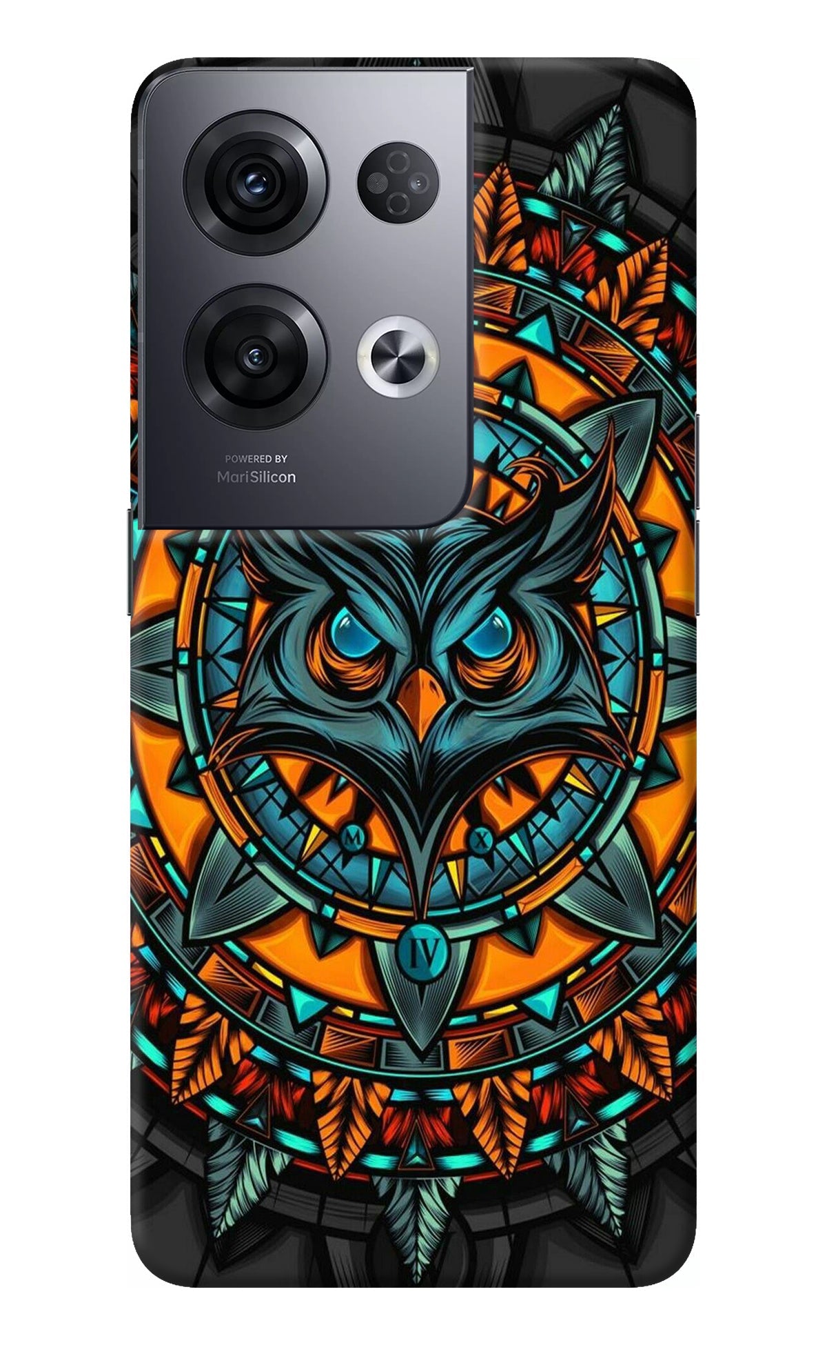 Angry Owl Art Oppo Reno8 Pro Back Cover