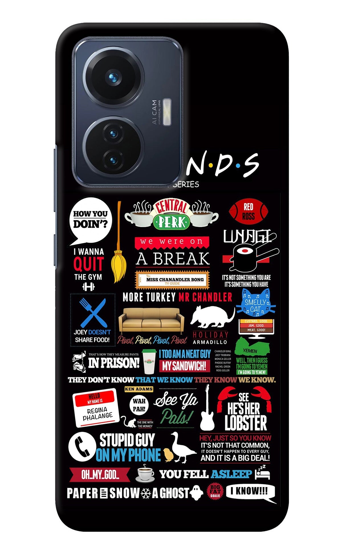 FRIENDS Vivo T1 44W Back Cover