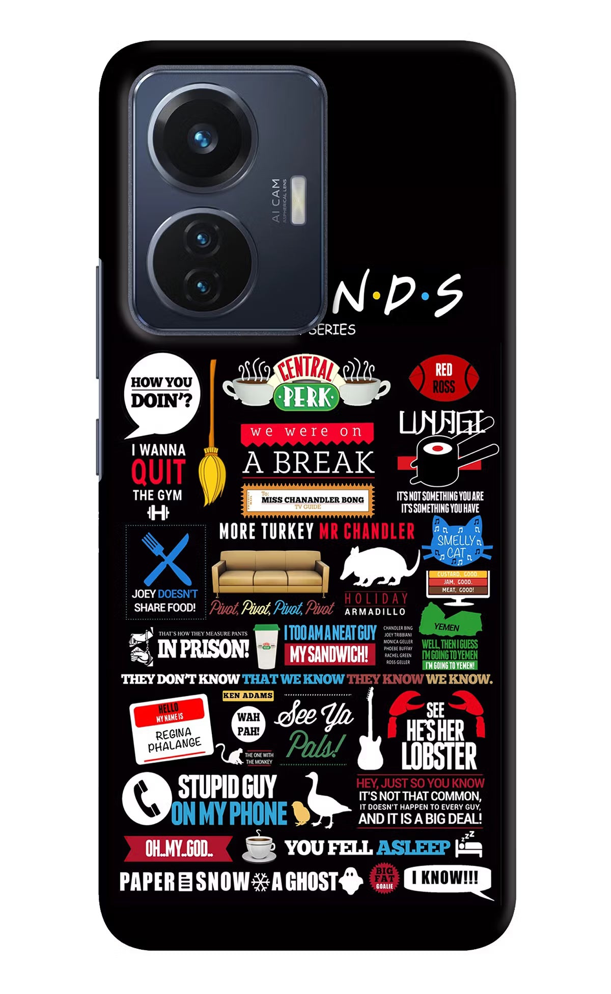 FRIENDS Case for Vivo T1 44W by Casekaro
