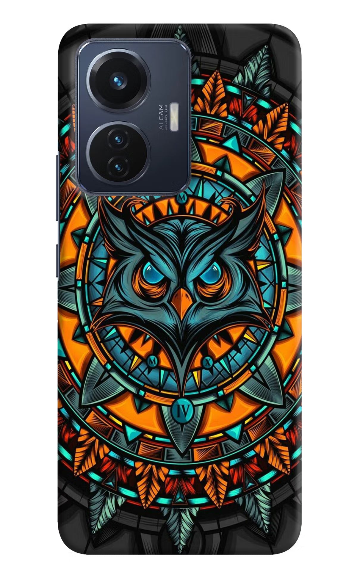 Angry Owl Art Case for Vivo T1 44W by Casekaro