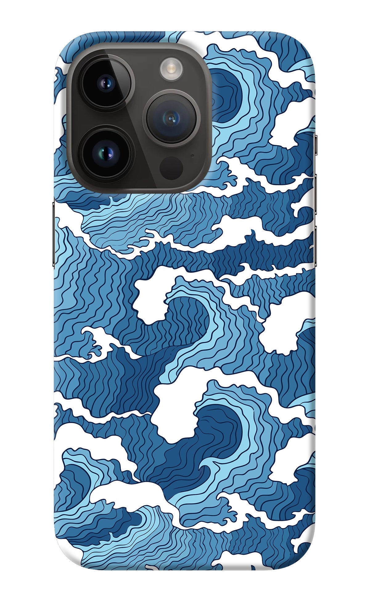 Blue Waves iPhone 14 Pro Back Cover