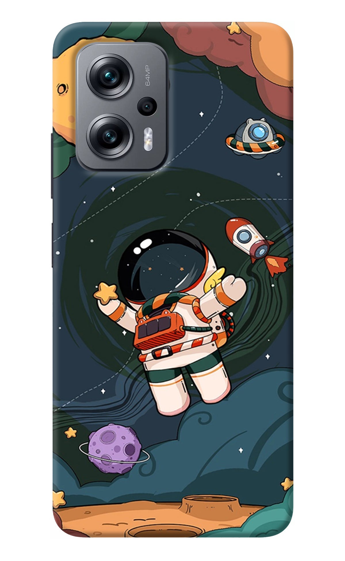 Cartoon Astronaut Redmi K50i Back Cover