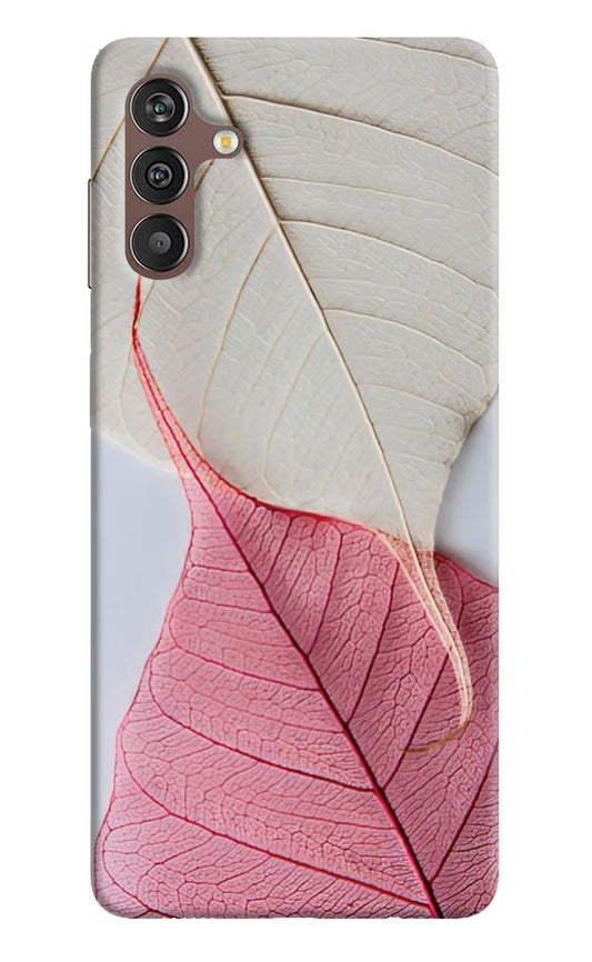White Pink Leaf Case for Samsung M13 5G by Casekaro