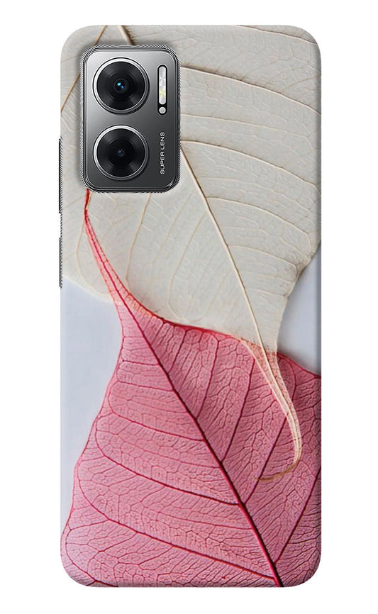 White Pink Leaf Case for Redmi 11 Prime 5G