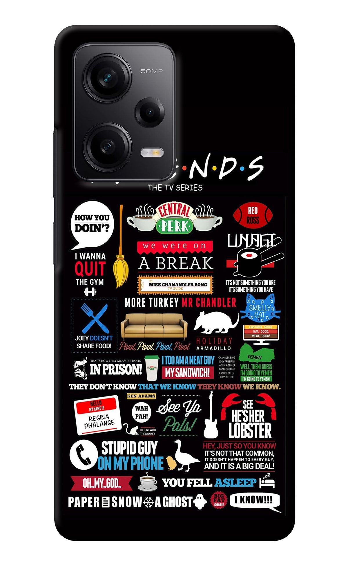 FRIENDS Redmi Note 12 Pro 5G Back Cover