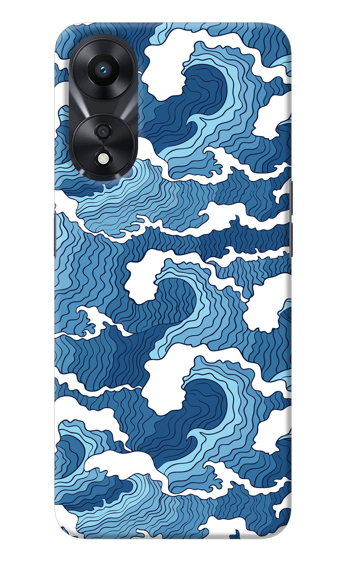 Blue Waves Oppo A78 5G Back Cover