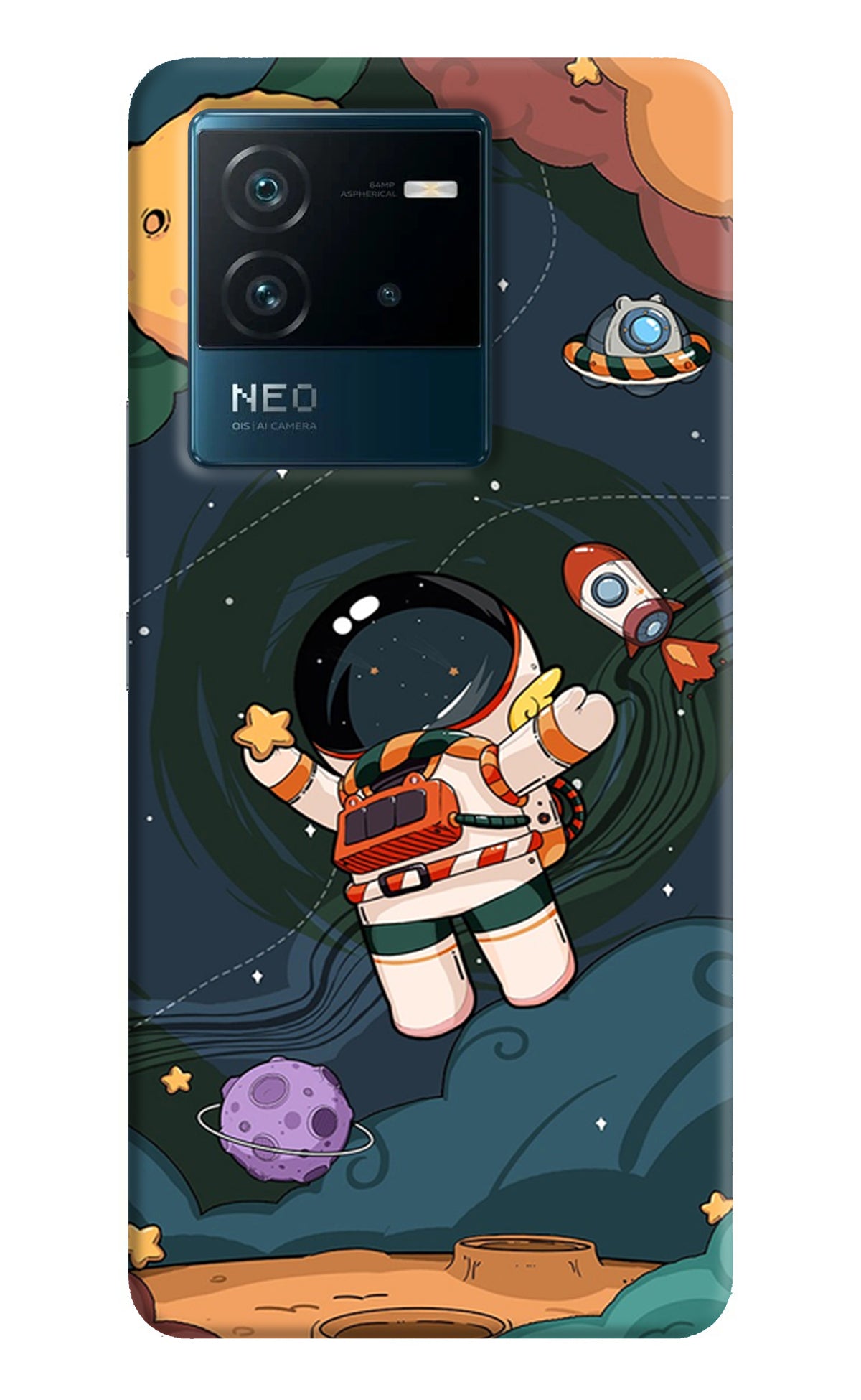 Cartoon Astronaut Case for IQOO Neo 6 5G