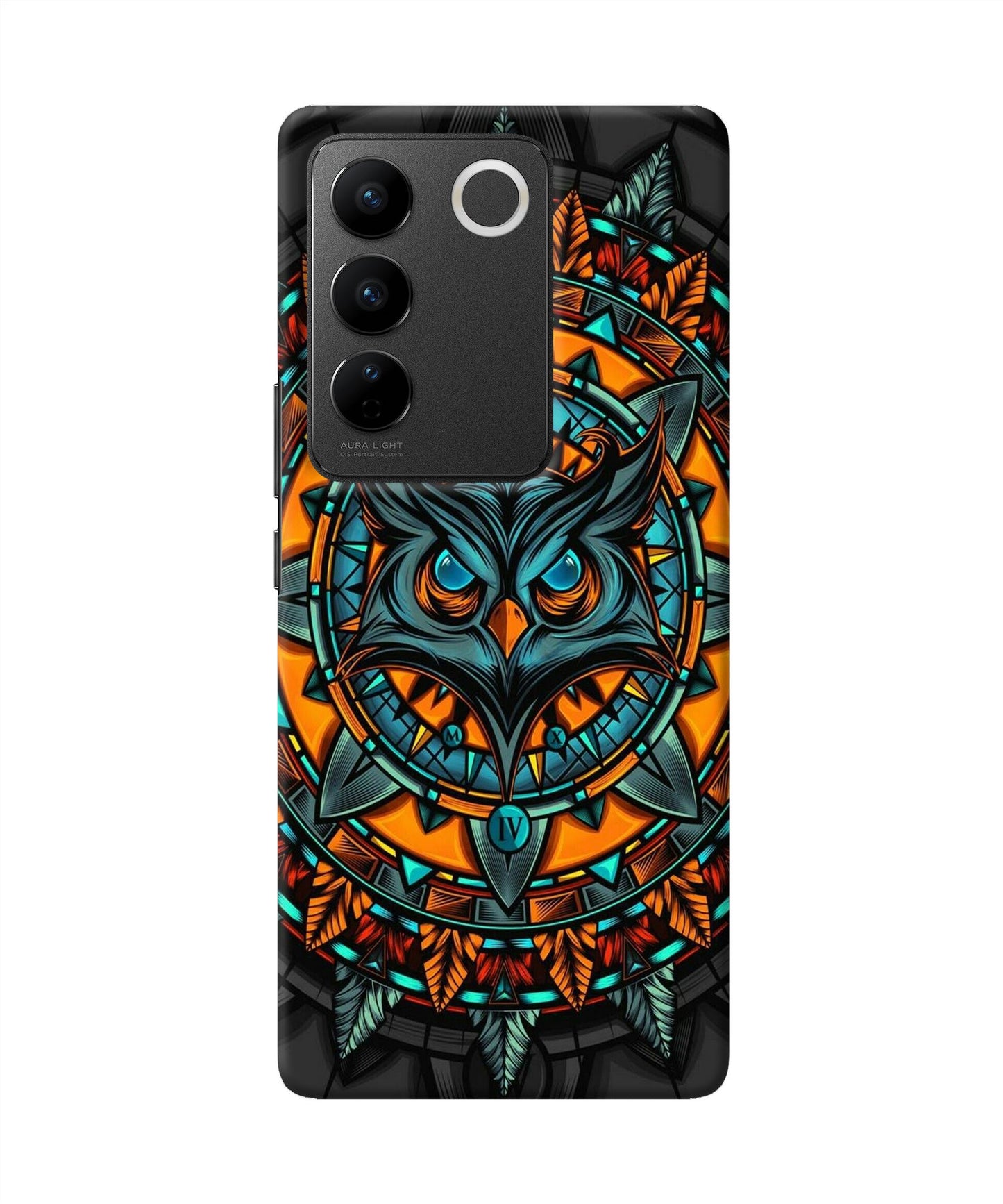 Angry Owl Art Vivo V27/V27 Pro Back Cover