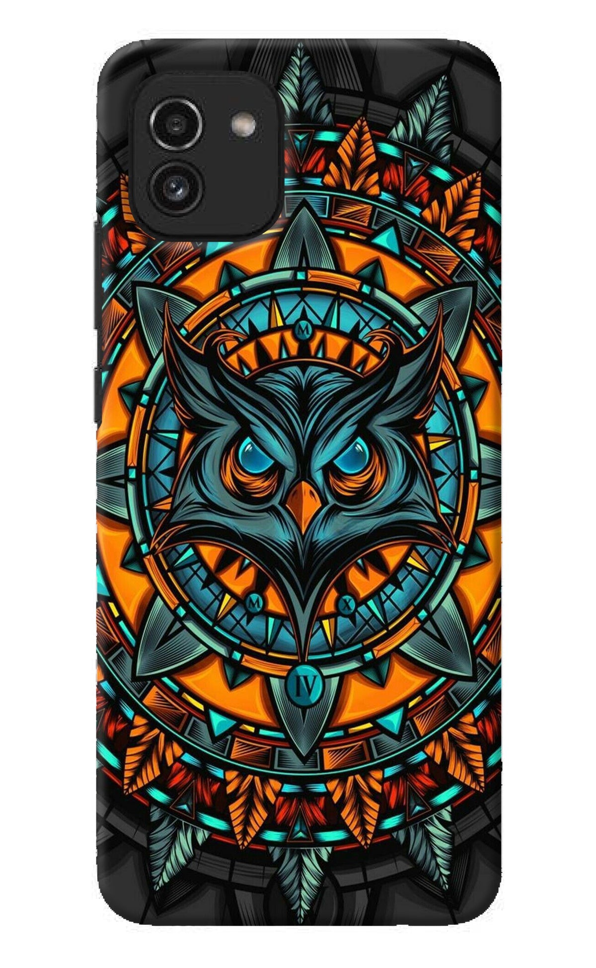 Angry Owl Art Samsung A03 Back Cover