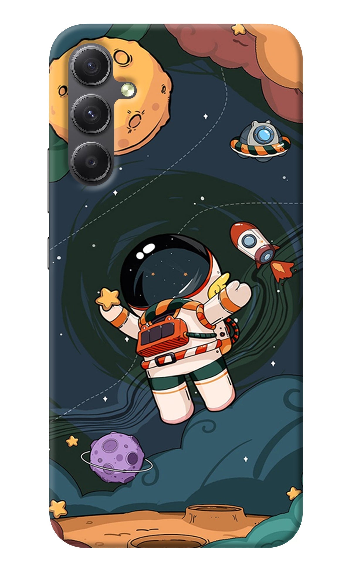 Cartoon Astronaut Samsung A34 5G Back Cover