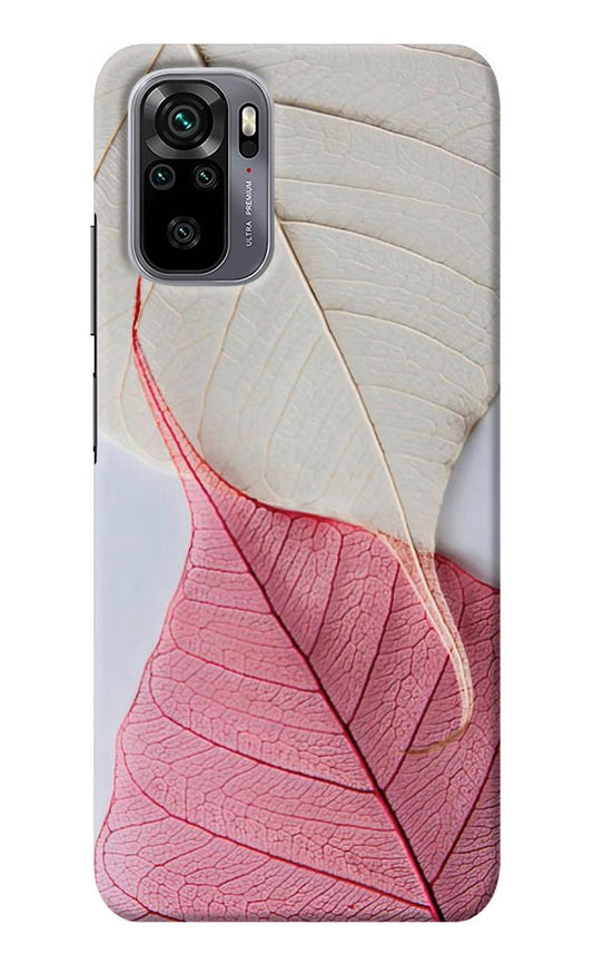 White Pink Leaf Redmi Note 11 SE Back Cover