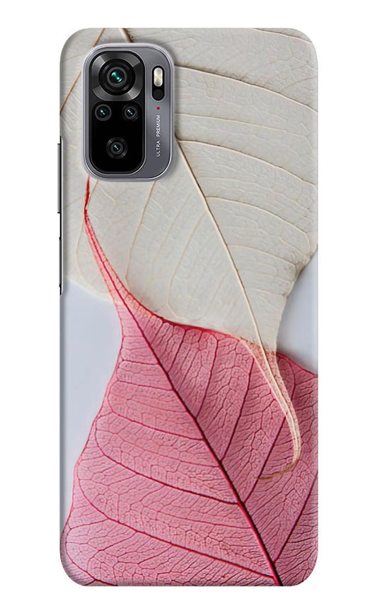 White Pink Leaf Case for Redmi Note 11 SE by Casekaro