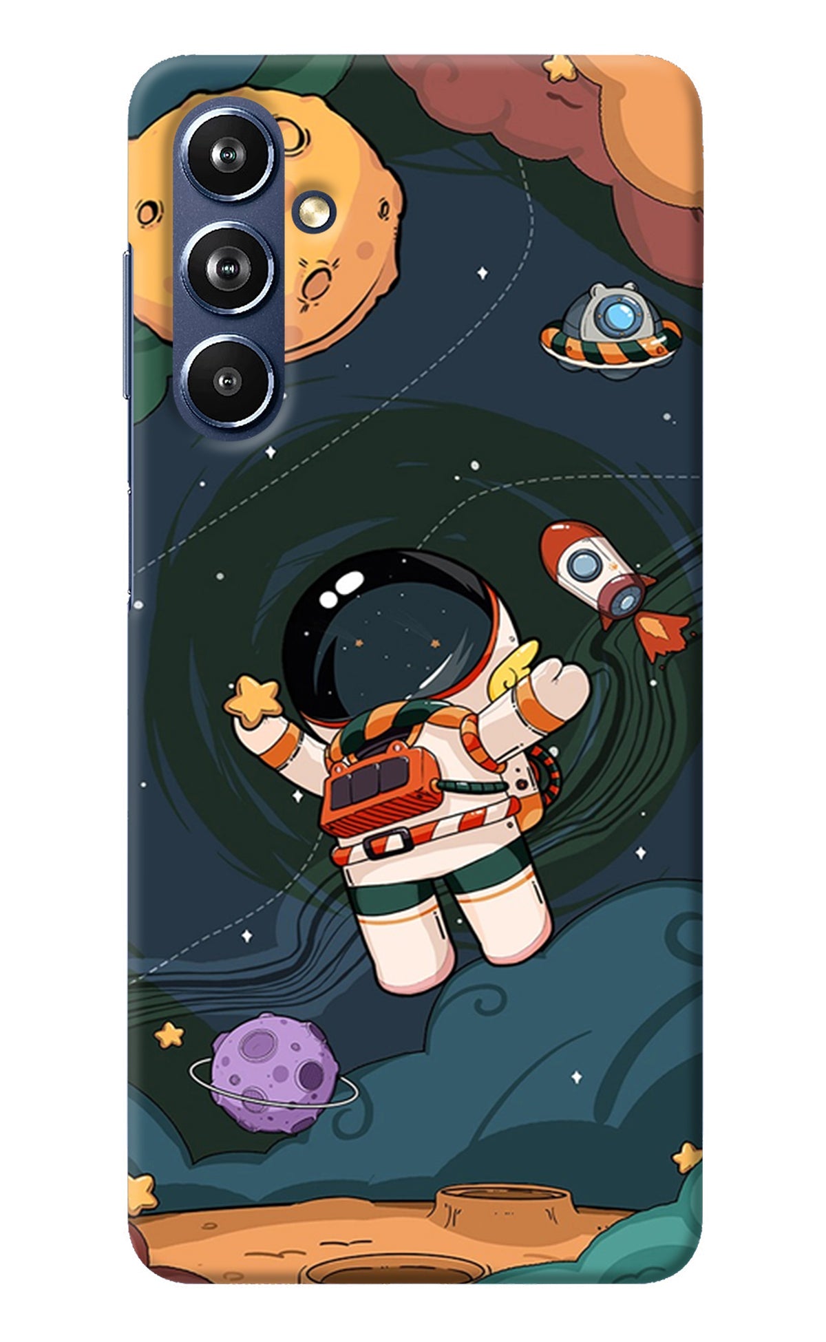 Cartoon Astronaut Samsung F54 5G Back Cover