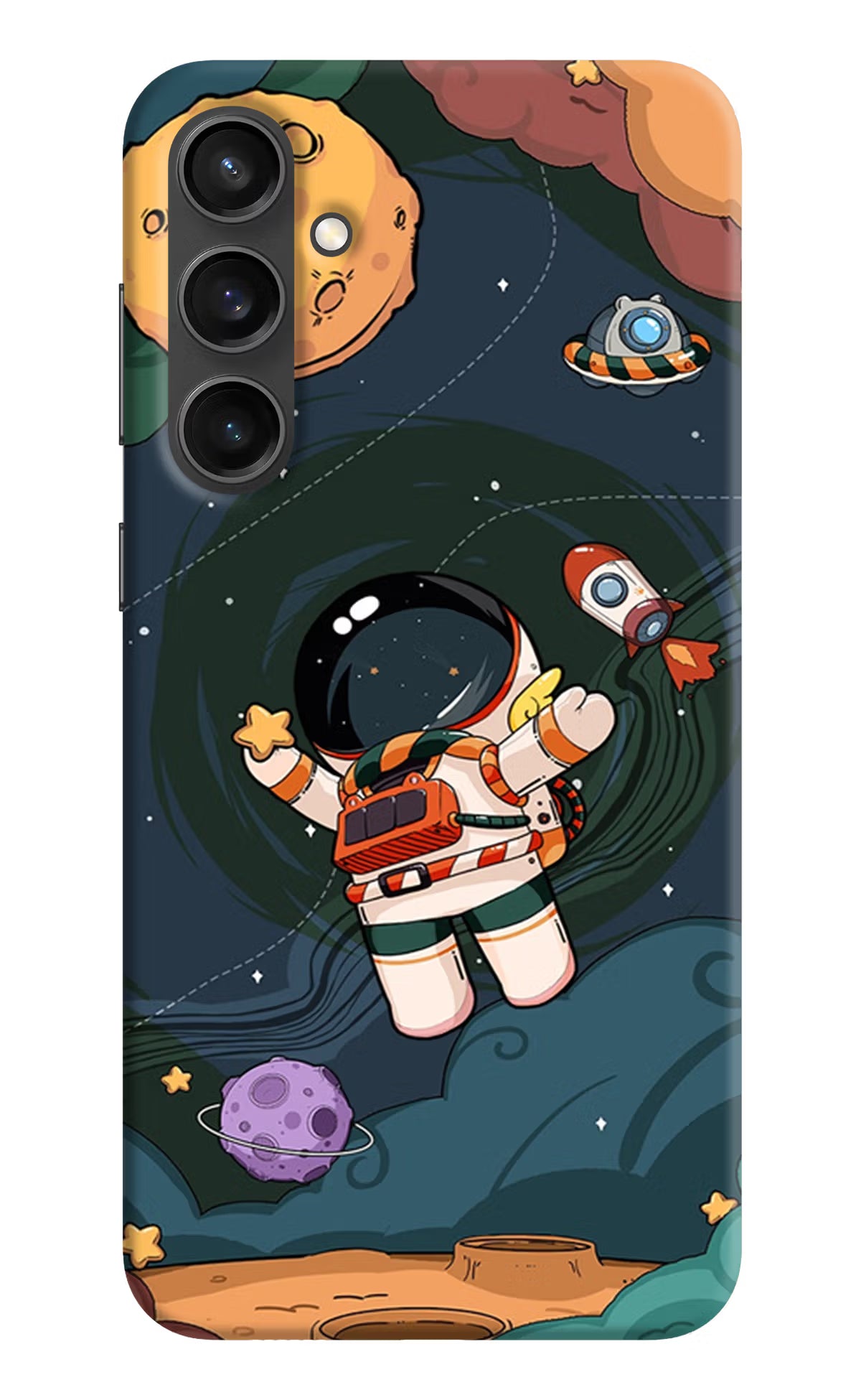 Cartoon Astronaut Case for Samsung S23 FE 5G by Casekaro