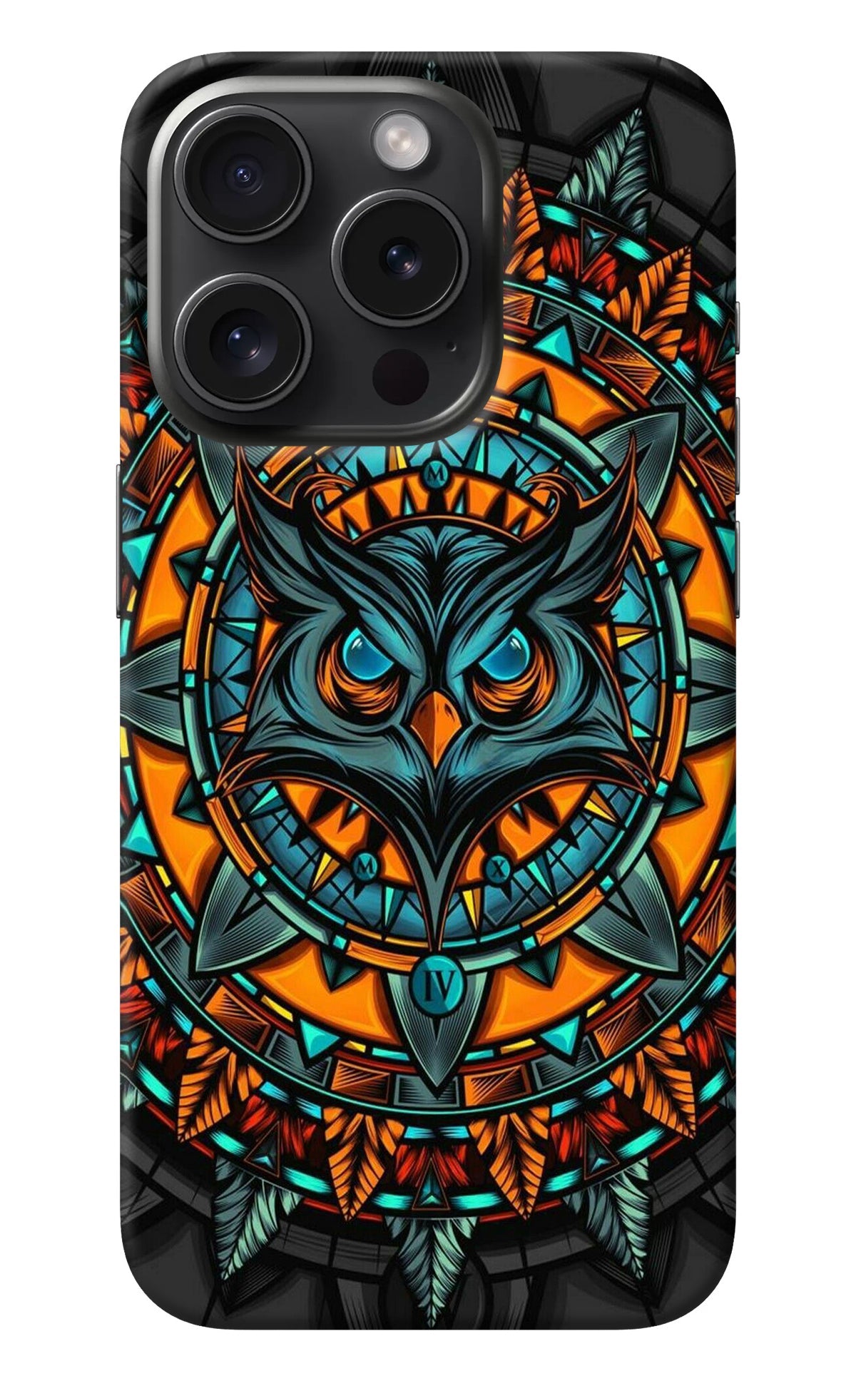 Angry Owl Art iPhone 15 Pro Max Back Cover