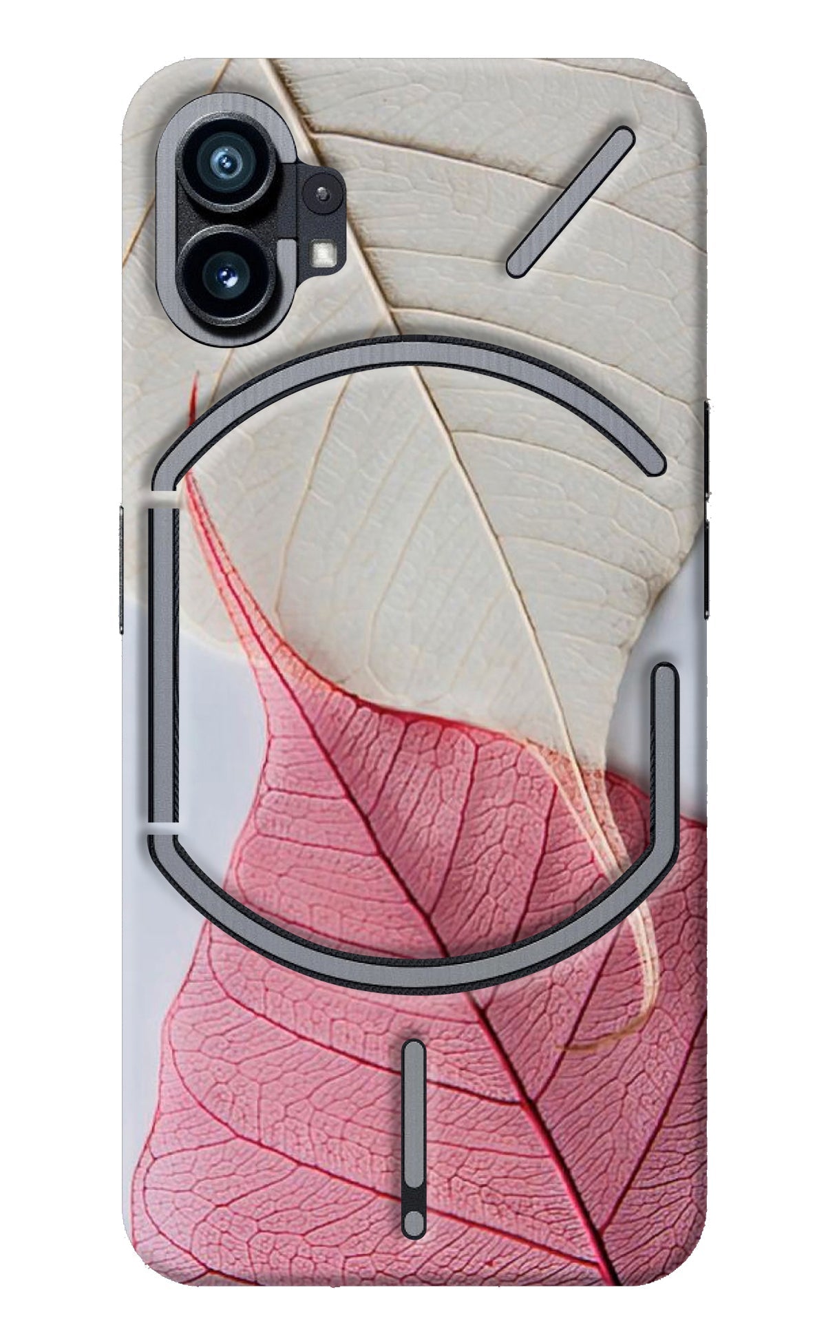 White Pink Leaf Nothing Phone 1 Back Cover