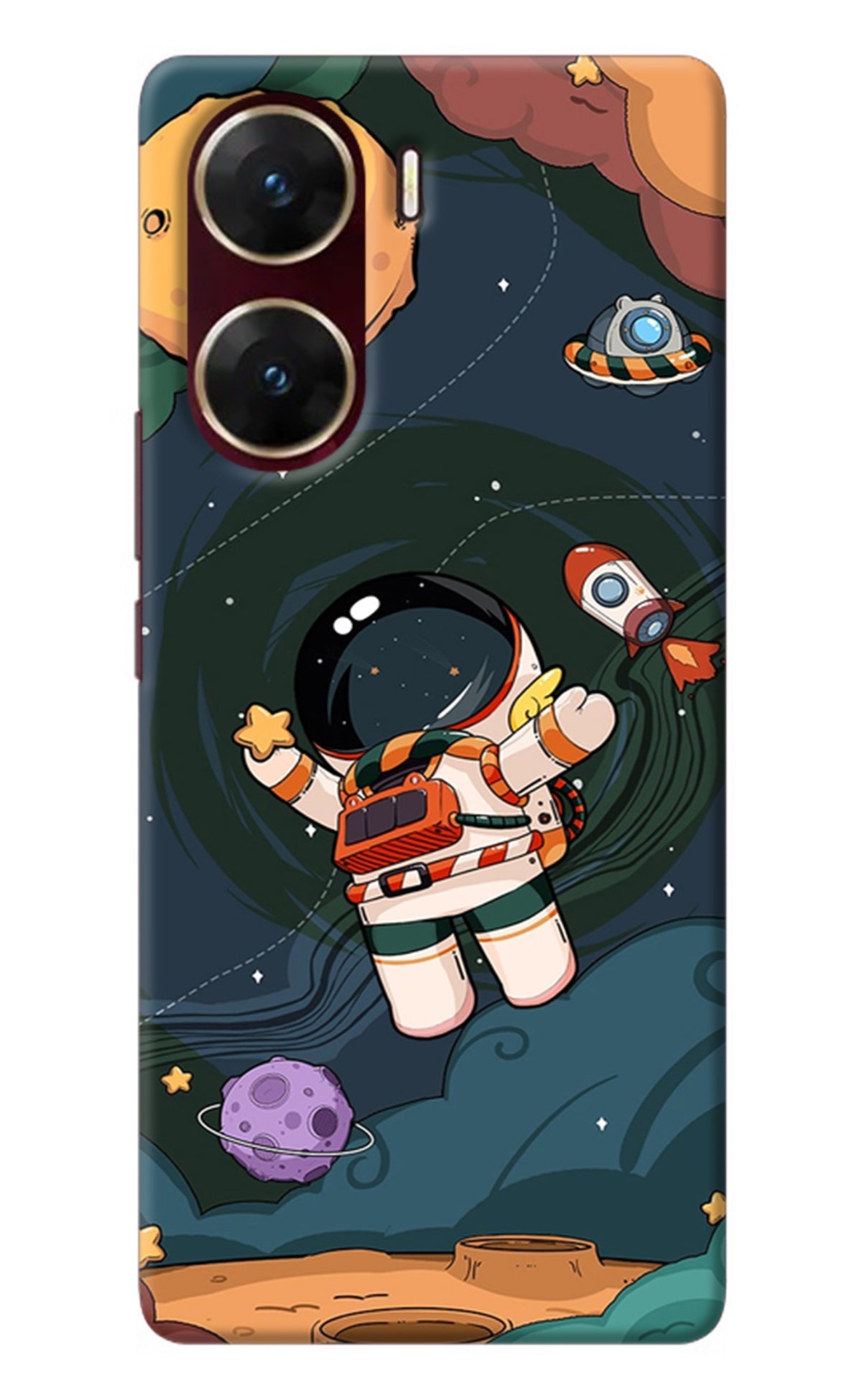 Cartoon Astronaut Vivo V29E Back Cover