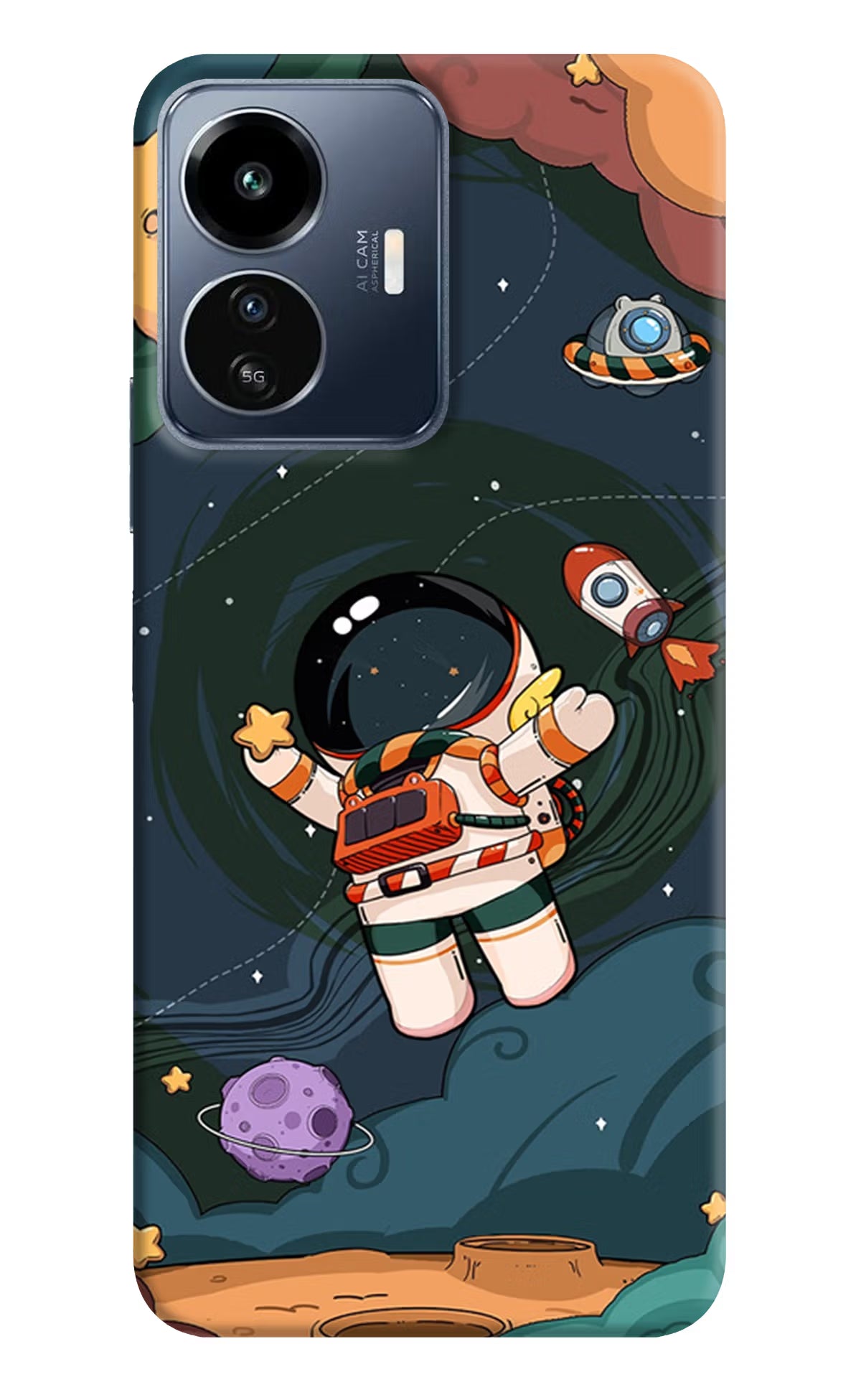 Cartoon Astronaut Case for IQOO Z6 Lite 5G