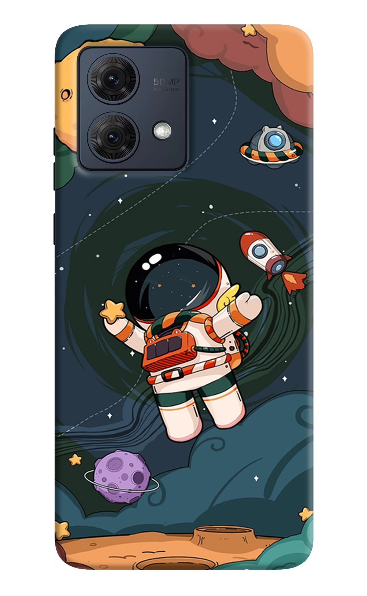 Cartoon Astronaut Case for Moto G84 5G