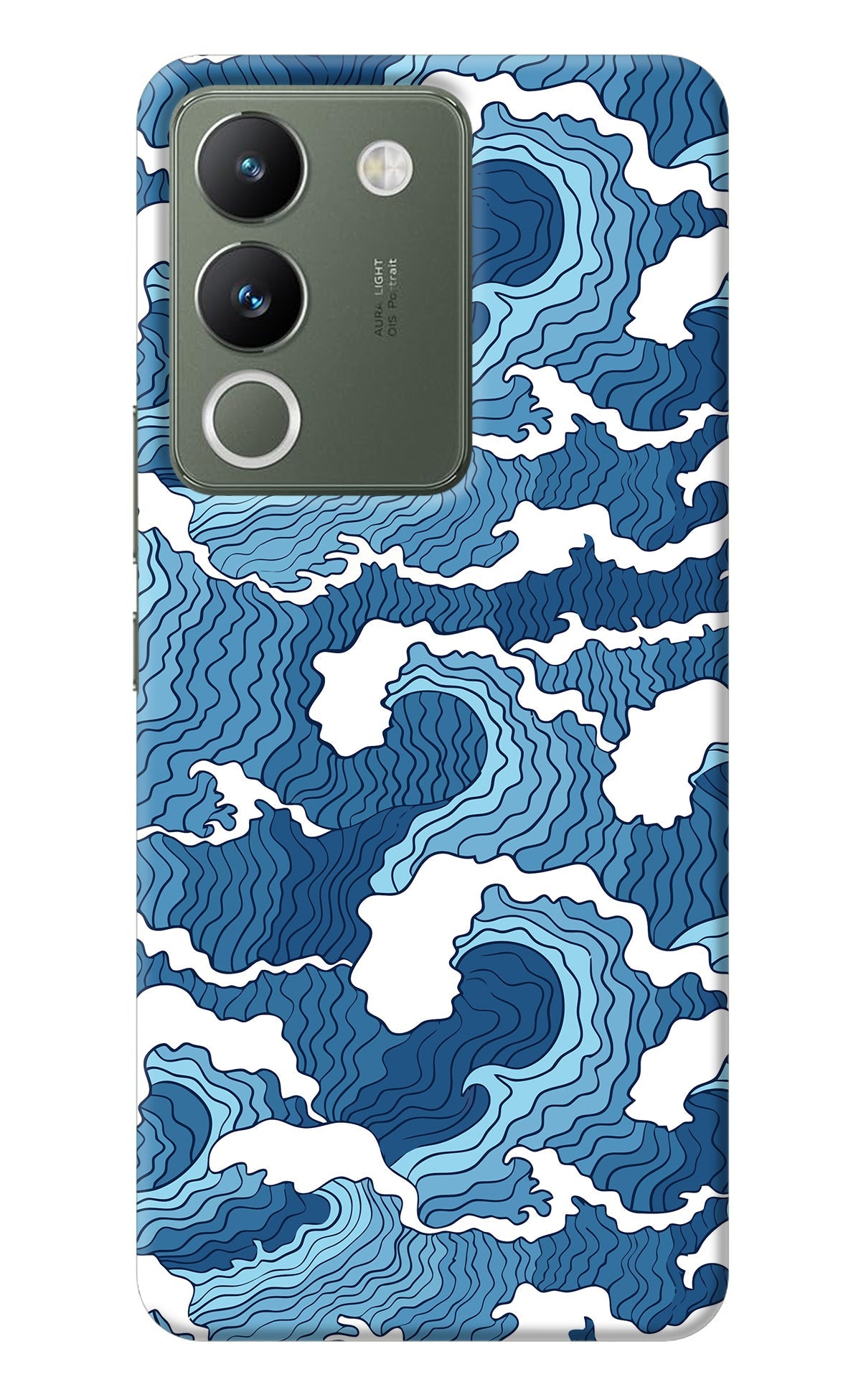 Blue Waves Vivo Y200 5G Back Cover