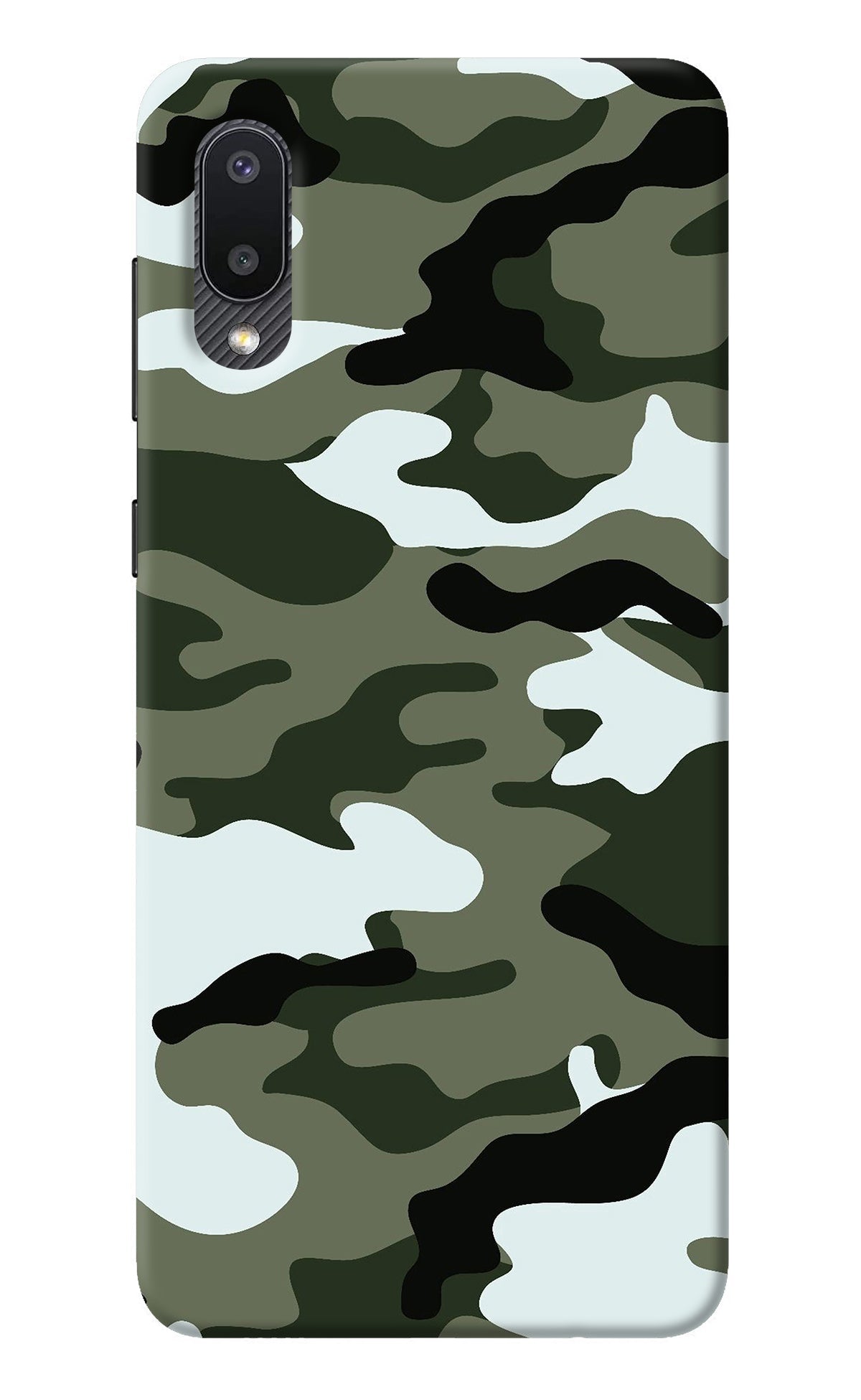 Camouflage Samsung M02 Back Cover