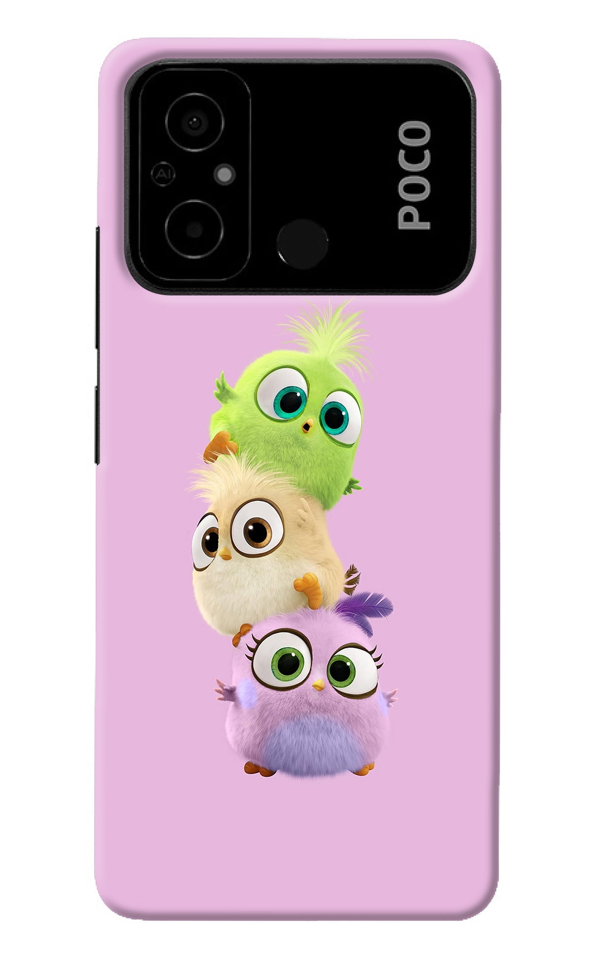 Cute Little Birds Poco C55 Back Cover