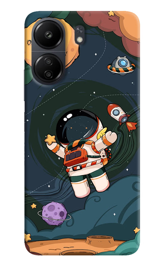 Cartoon Astronaut Case for Poco C65 by Casekaro