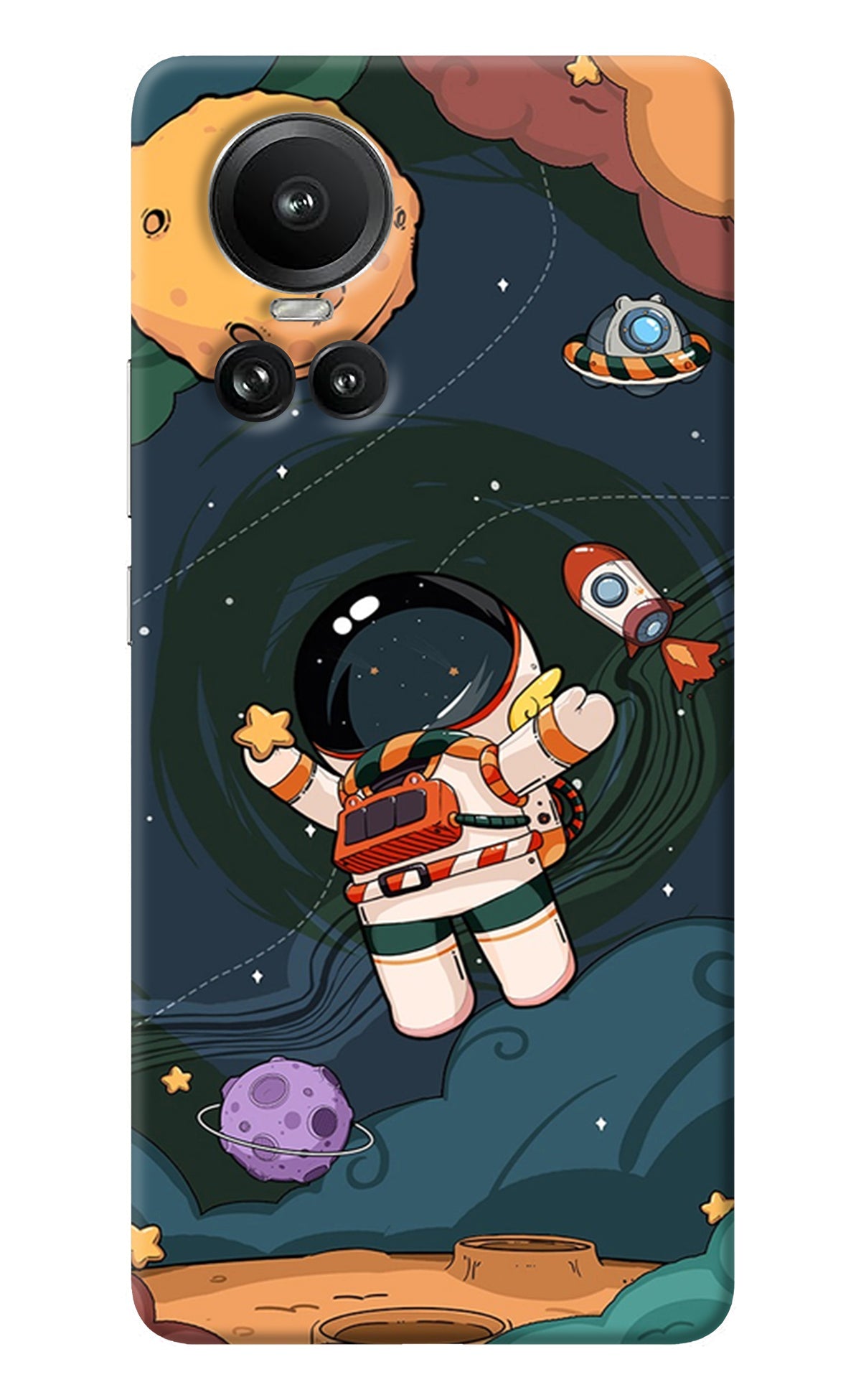 Cartoon Astronaut Oppo Reno10 5G/10 Pro 5G Back Cover