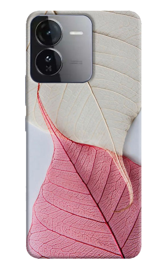 White Pink Leaf Case for iQOO Z9 5G