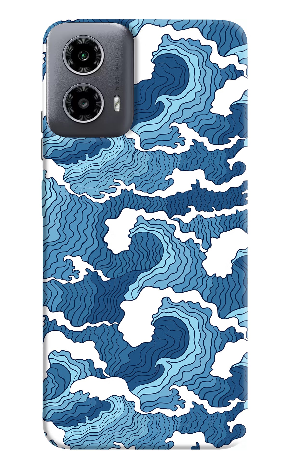 Blue Waves Case for Moto G34 5G by Casekaro