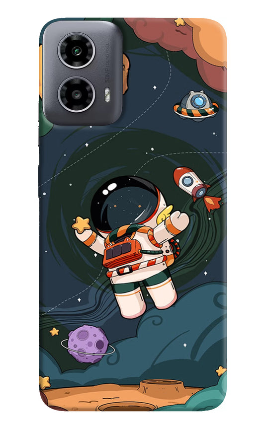 Cartoon Astronaut Case for Moto G34 5G by Casekaro