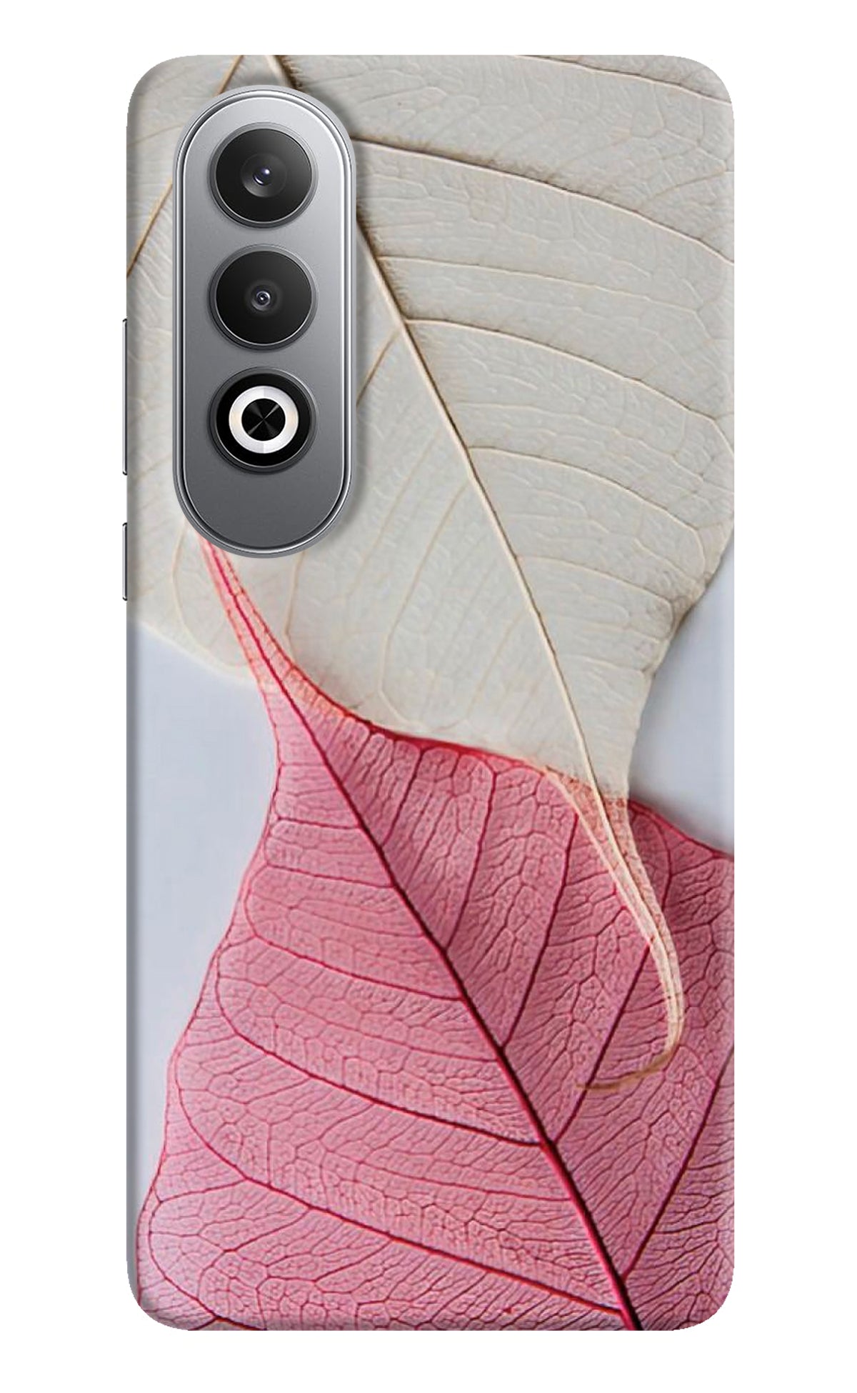 White Pink Leaf Case for Oneplus Nord CE4