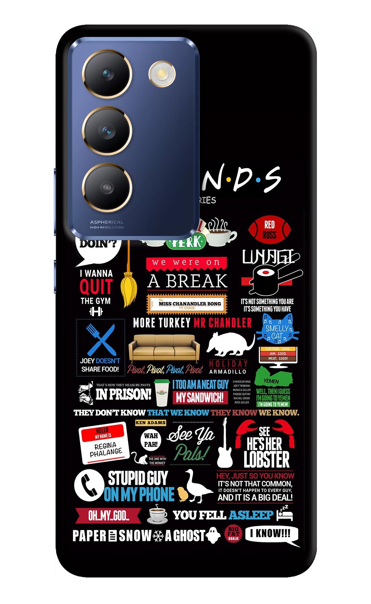 FRIENDS Vivo Y200E 5G/T3 5G Back Cover