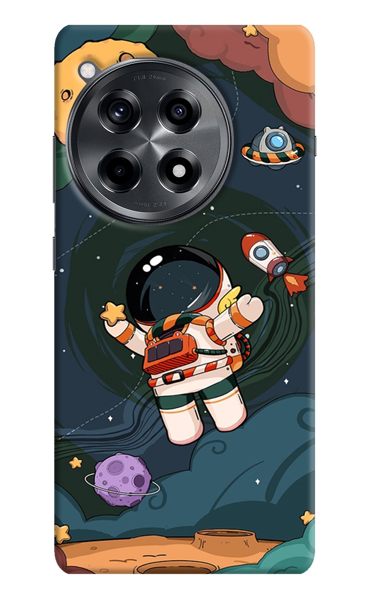 Cartoon Astronaut OnePlus 12R Back Cover