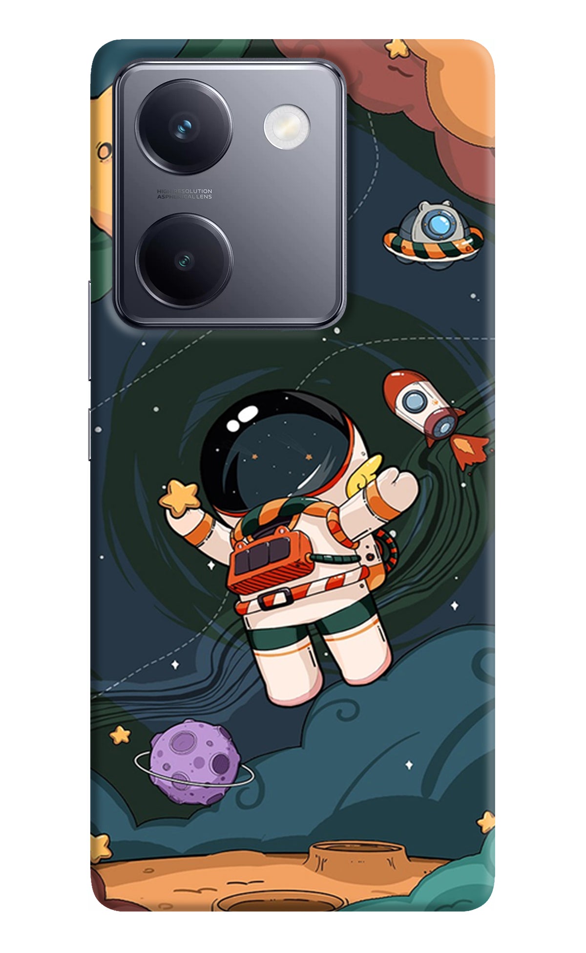 Cartoon Astronaut Vivo Y200 Pro Back Cover