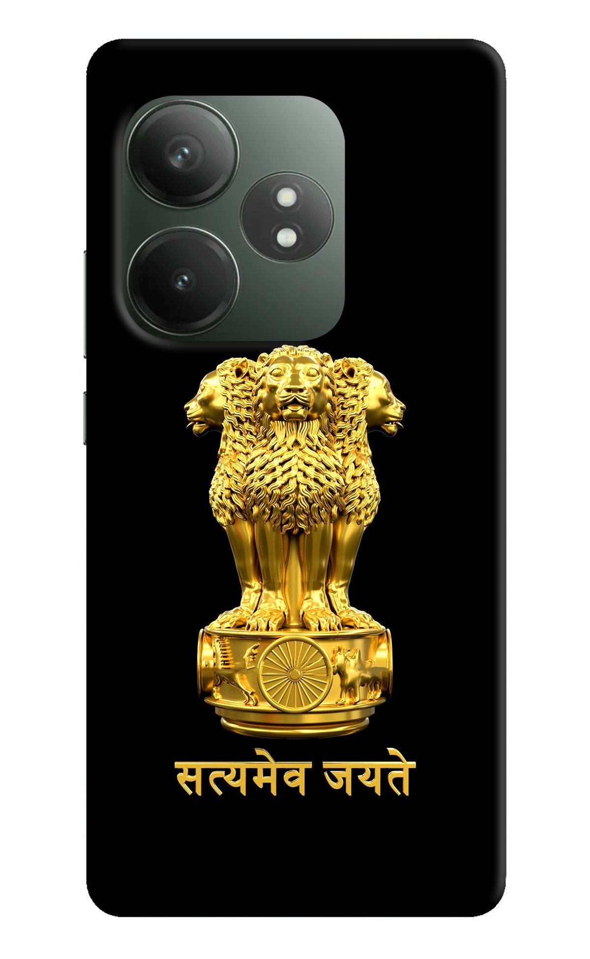 Satyamev Jayate Golden Realme GT 6T 5G Back Cover