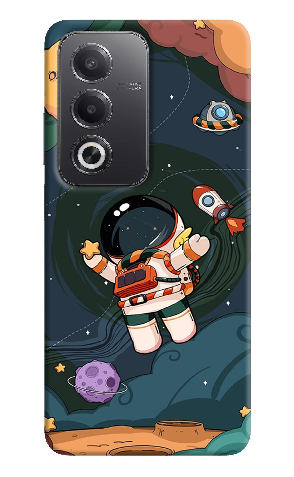 Cartoon Astronaut Oppo A3 Pro 5G Back Cover