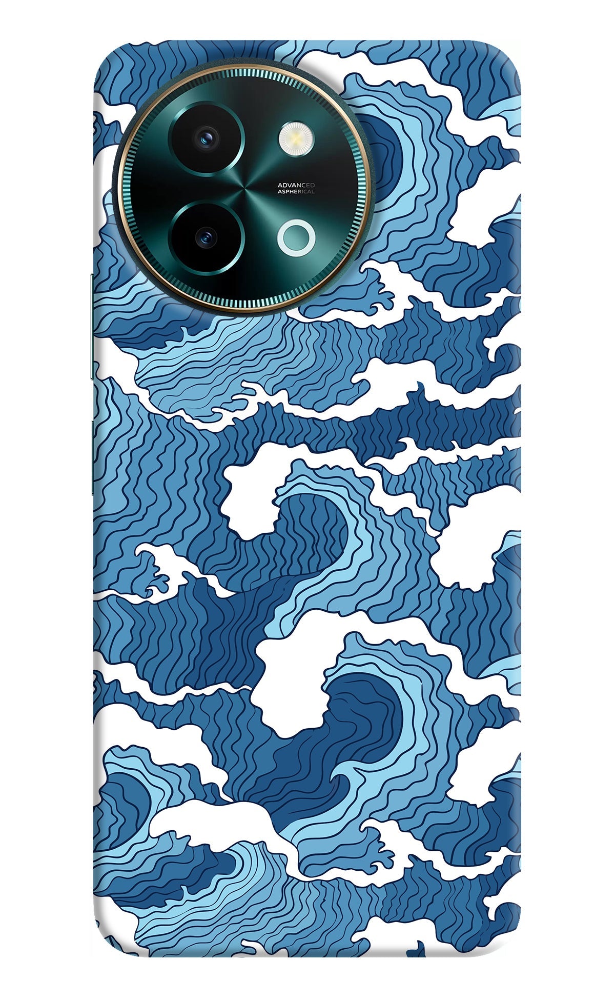 Blue Waves Vivo Y58 5G Back Cover