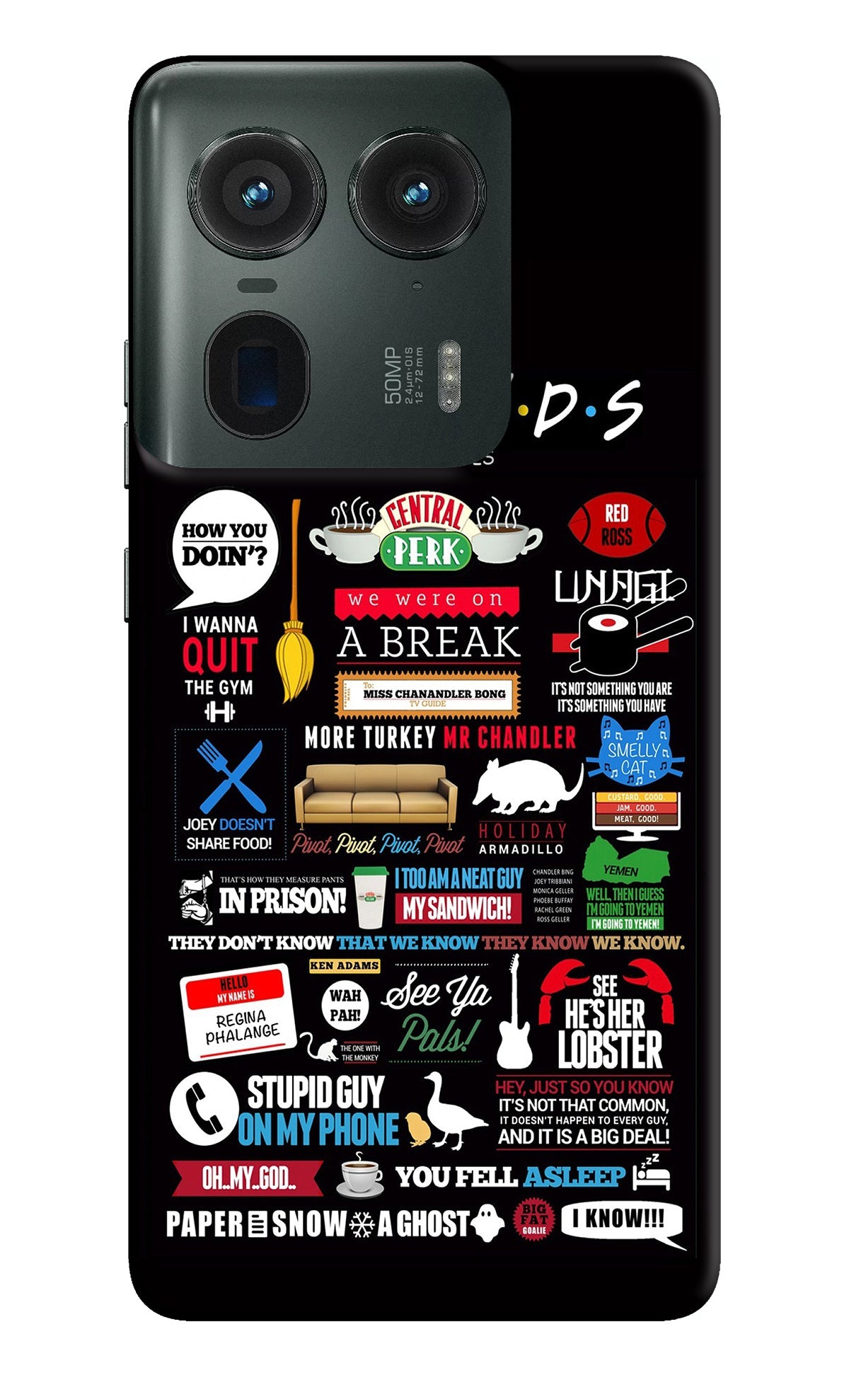 FRIENDS Moto Edge 50 Ultra 5G Back Cover