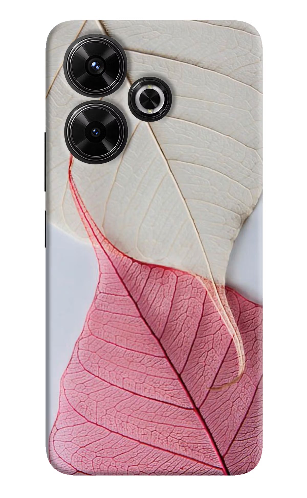 White Pink Leaf Case for Redmi 13 5G by Casekaro