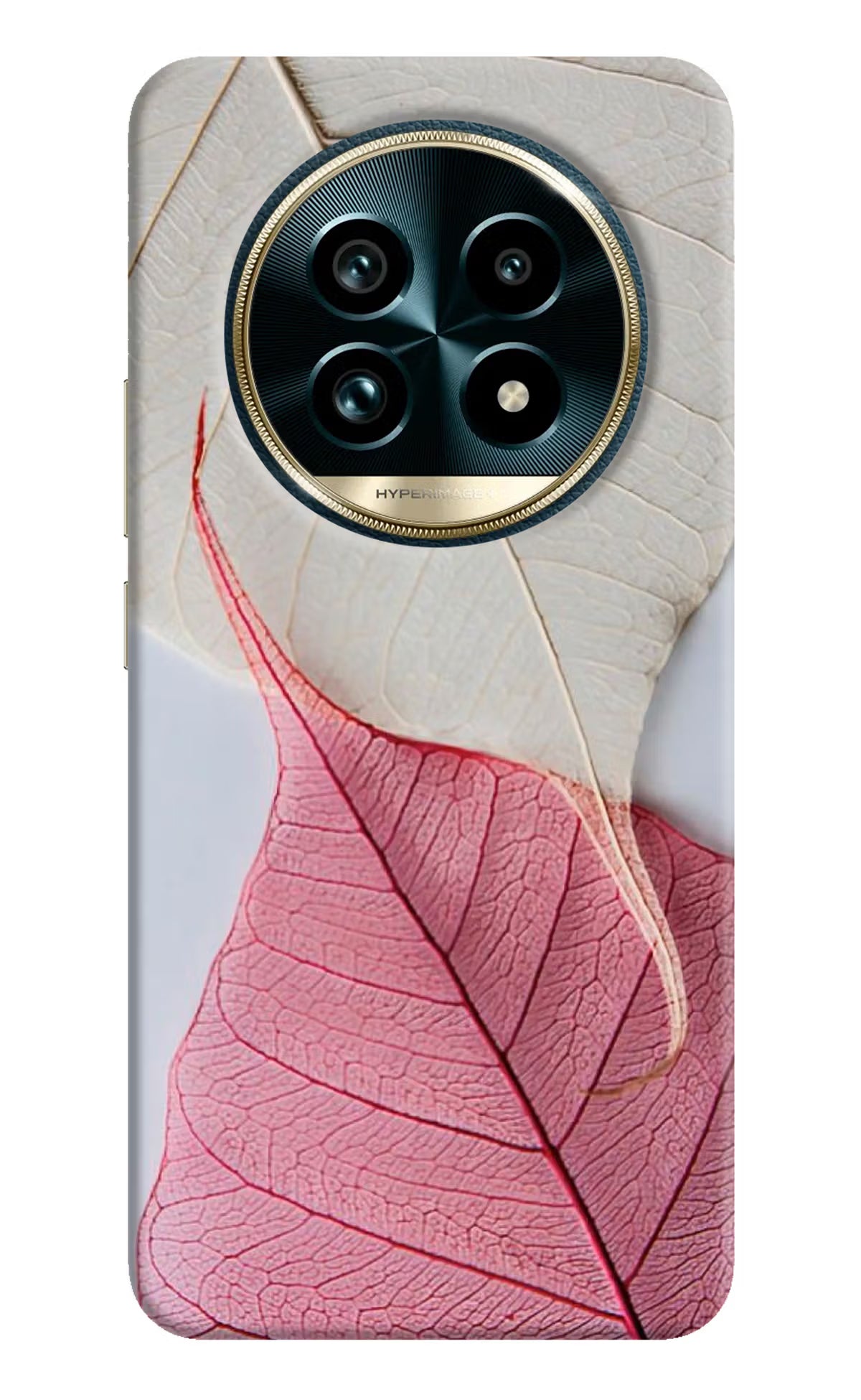 White Pink Leaf Case for Realme 13 Pro+ 5G by Casekaro