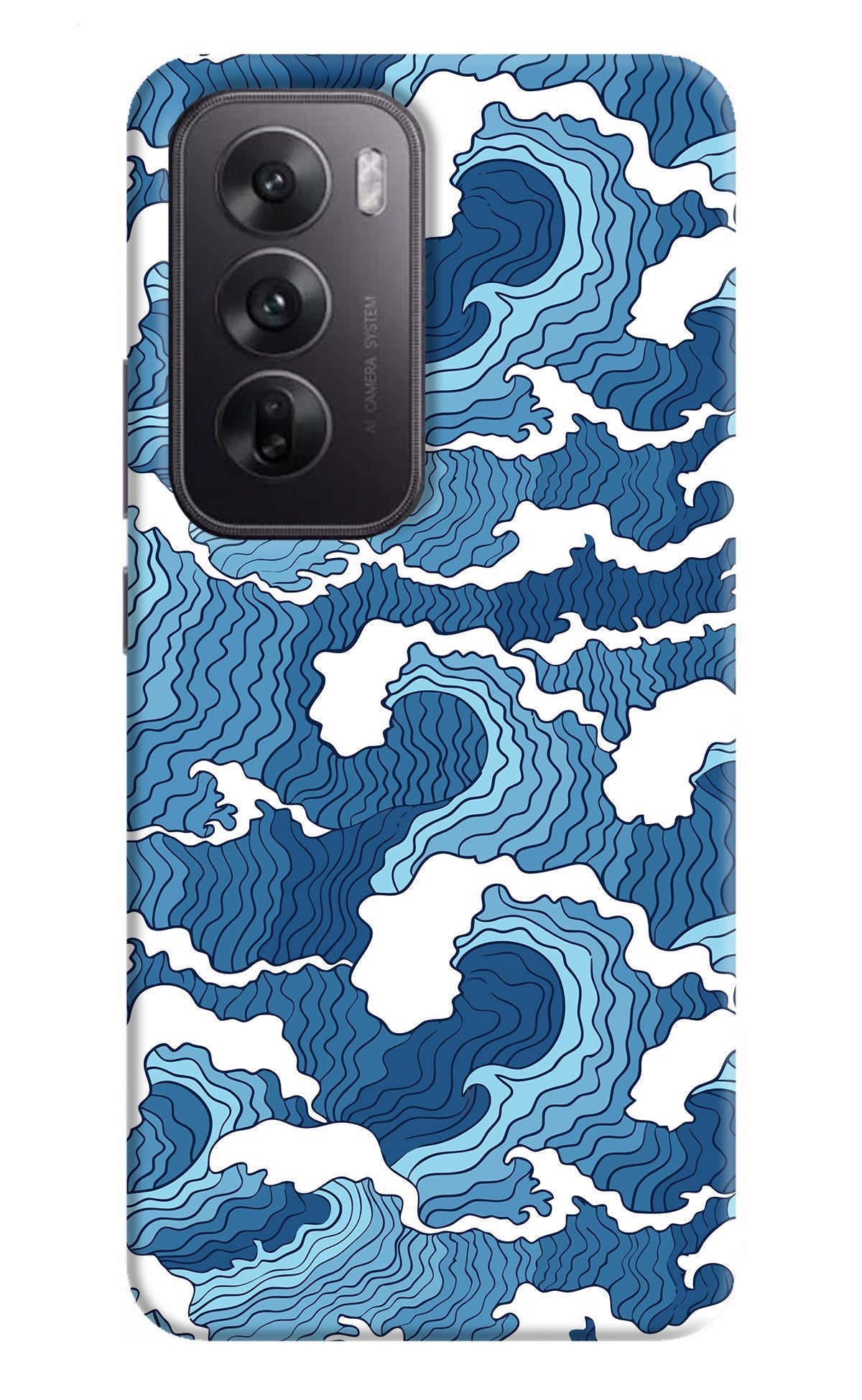 Blue Waves Oppo Reno12 5G Back Cover