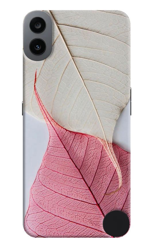 White Pink Leaf Case for CMF by Nothing Phone 1