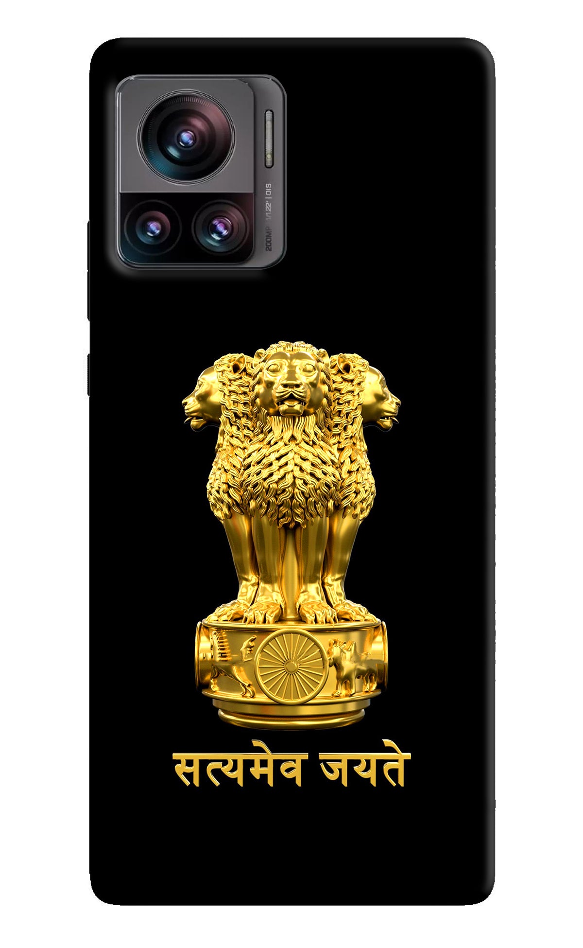 Satyamev Jayate Golden Case for Moto Edge 30 Ultra