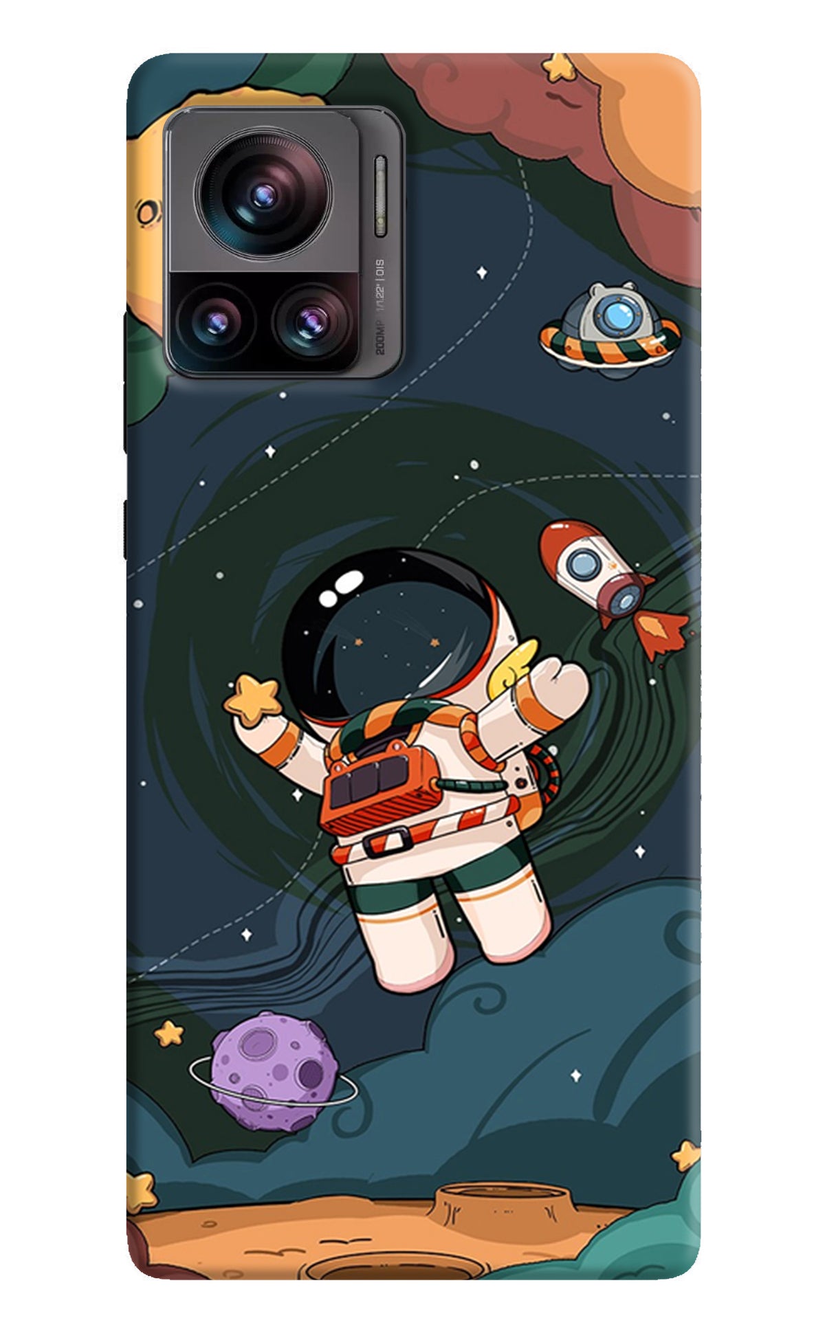 Cartoon Astronaut Case for Moto Edge 30 Ultra