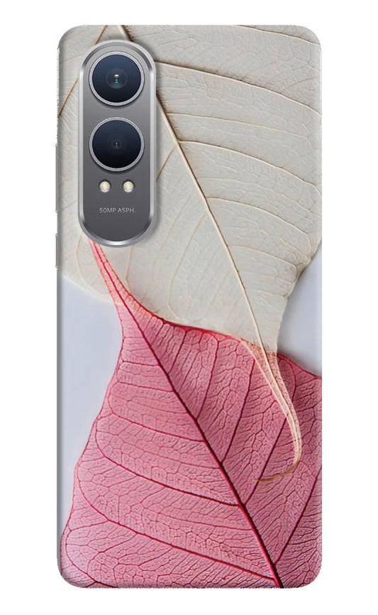 White Pink Leaf Case for OnePlus Nord CE4 Lite by Casekaro