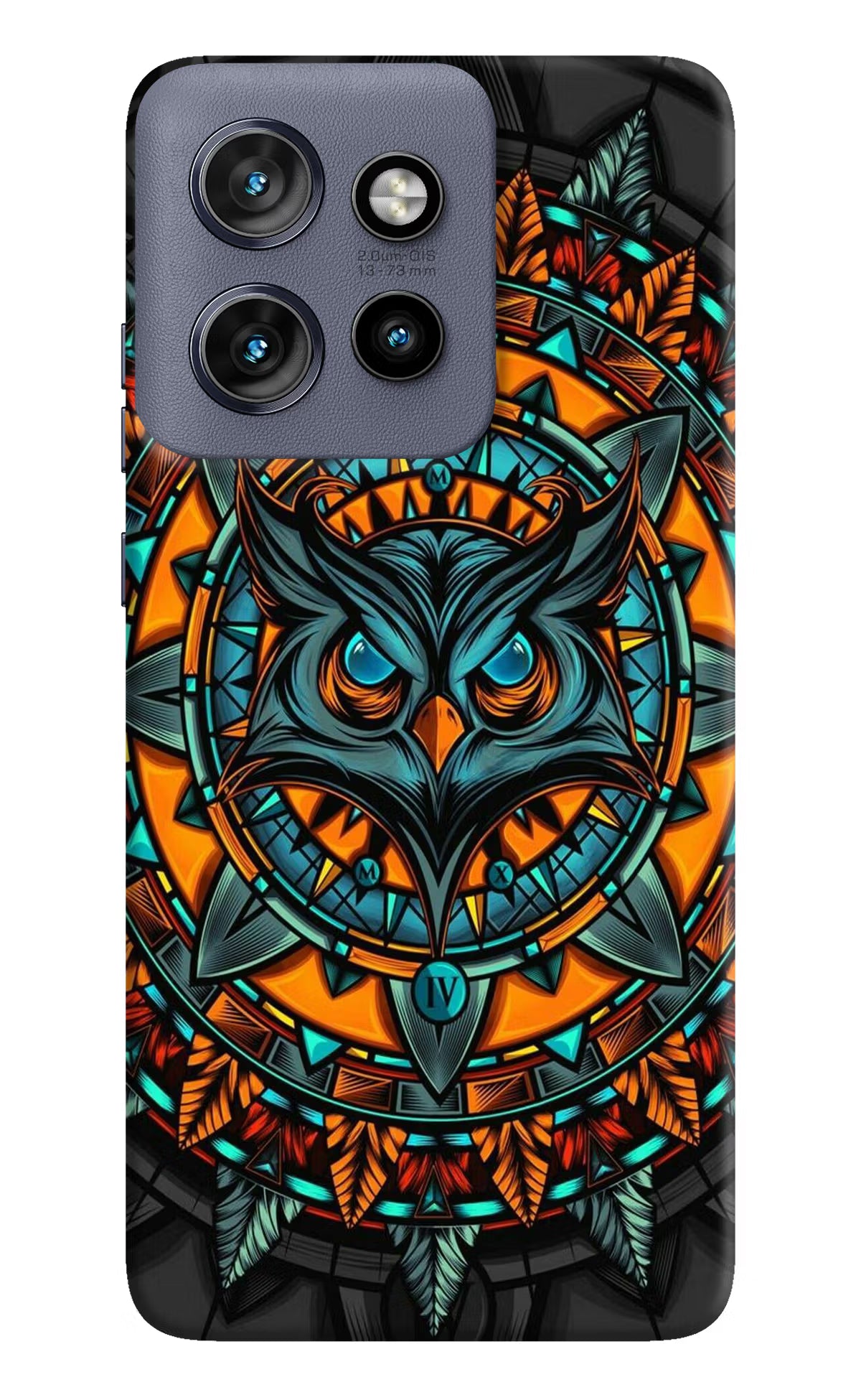 Angry Owl Art Case for Moto Edge 50 Neo by Casekaro